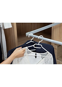 Set 10 cái Móc áo đầm vuông Hara 180 Bằng Nhựa Cao Cấp Inochi Nhật Bản (407 x 80 x 220 mm) - Giao Màu Ngẫu Nhiên