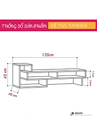 Kệ tivi gỗ hiện đại SMLIFE Takeshi