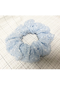 Cột tóc scrunchies thiêu mẫu mới màu xanh ngọc