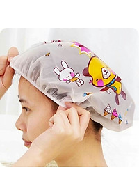 Mũ nilon trùm đầu khi tắm, làm tóc, hình thú ngộ ngĩnh ( Màu ngẫu nhiên )