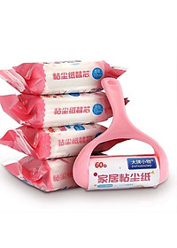 Cây Lăn Bụi Quần Áo, Lông Chó Mèo + Tặng Kèm 2 Cuộn Lăn Siêu Tiện Lợi