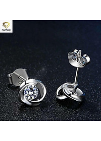 Bông tai bạc Ý Huệ Ngân - Vòng xoắn RYE140772