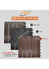 Miếng nhựa lót sàn uPVC cao cấp MHI-ECO, Tấm nhựa trải sàn trang trí ban công / sân vườn / sân thượng; lót sàn chống trơn trượt nhà tắm / bể bơi - Hàng Việt Nam chất lượng cao