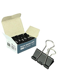 Hộp 12 Kẹp Bướm 19mm - Hồng Hà 6633