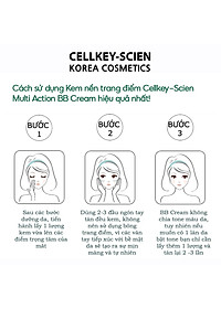 Combo Kem Nền Kem Chống Nắng Che Khuyết Điểm Kiềm Dầu Dưỡng Trắng Chống Nhăn Cho Da Nhạy Cảm Cellkey-Scien BB Sun Cream (80ml)