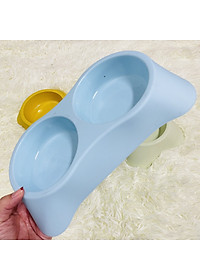 Bát Ăn Đôi Nhựa Cao Cấp Cho Chó Mèo Hình Thang