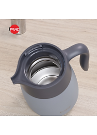 Bình ủ nhiệt iMat có phin lọc 1200ml màu xanh xám, ruột bình, phin lọc Inox 304