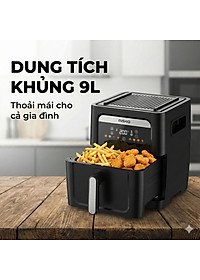 Nồi Chiên Không Dầu Kèm Vỉ Nướng 2-in-1 Mishio MK407: Nâng Tầm Món Ngon, Tiện Lợi Vượt Trội - hàng chính hãng