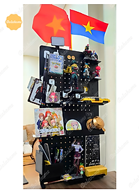 Bảng lỗ Pegboard Dola Home cao cấp kẹp bàn tiết kiệm diện tích không khoan tường để bàn phím, tai nghe, đồ dùng làm việc