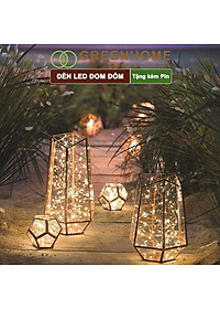 Dây Đèn Led Trang Trí Greenhome, Fairy Lights, Đom Đóm 1 Mét, 3 Chế Độ Sáng, Tặng Kèm Pin, Chịu Nước, Decor, Chụp Hình