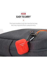 Bao case silicon cho Apple Airpods 1 / 2 hiệu Rock Carying Case (Đính kèm dây nối chống mất) - Hàng nhập khẩu