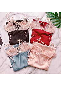 Q17 Váy ngủ lụa hai dây hở lưng sexy  - Đầm ngủ nữ gợi cảm - đồ ngủ nử mặc nhà