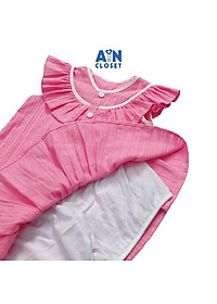 Bộ áo váy ngắn bé gái Hồng san hô cotton dệt - AICDBGNSJPHO - AIN Closet