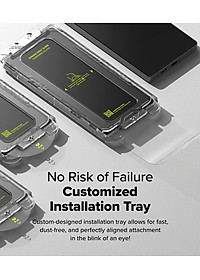 Combo 2 Miếng Dán cường lực kèm khung dán Trong Suốt/ Chống Nhìn Trộm cho Samsung Galaxy S25 Ultra RINGKE Easy Slide Tempered Glass_ Hàng Chính Hãng