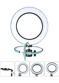 Bộ đèn livestream mini 3 chế độ 16cm có giá đỡ 3 chân xoay 360 độ PaKaSa- Hàng chính hãng