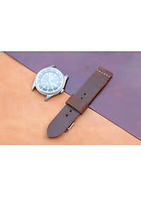 Dây đồng hồ da bò sáp handmade