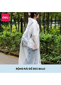 Áo Mưa 1 Người Trong Suốt Eva Deli - Siêu Dày Chống Thấm Nước Cho Mưa To Phong Cách Thời Trang Nhiều Màu Sắc Tươi Trẻ, Phù Hợp Cho Cả Nam Nữ