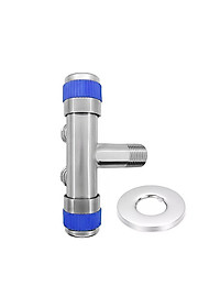Van, vòi nước lạnh Inox đa năng -  2 van đóng mở riêng biệt, 1 đầu nguồn - 2 vòi nước 