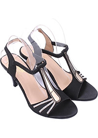 Giày Sandal Nữ Cao Gót Huy Hoàng HT7051 - Đen