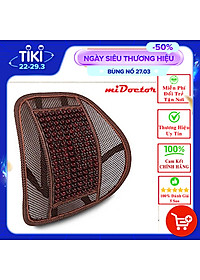 Miếng Tựa Lưng Ghế Hạt Gỗ - Miếng Tựa Lưng Ghế Ô Tô, Xe Hơi - Hàng Chính Hãng miDoctor - Màu Gỗ Ngẫu Nhiên