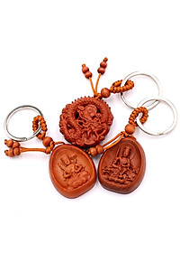 Combo 3 móc khóa Hư Không Tạng - Văn Thù Bồ Tát - Rồng Phong Thủy - bình an, may mắn