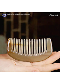 Lược Sừng Múi Bưởi Mini Răng Thưa (Size: XS-9cm) COH189 - Chải tóc xoăn rối xù, phụ kiện bỏ túi tiện dụng không thể thiếu - Chăm sóc tóc - HAHANCO