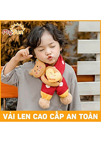 Set mũ nón khăn len trùm đầu cho bé trai - gái 1 2 3 4 5 6 7 8 tuổi mùa đông đẹp MySun