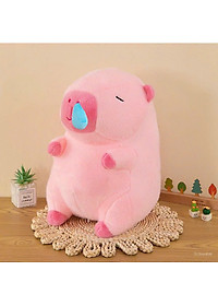 Thú nhồi bông capybara hồng chảy nước mũi đáng yêu - Size từ 35cm đến 45cm - Móc khoá gấu bông Capybara.
