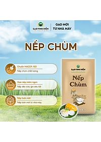 [Bao bì giấy Kraft] Gạo Nếp Chùm Vinh Hiển túi 1Kg - Nếp Sạch 3 Không - Gạo nếp dẻo, thơm xôi mới thuộc thương hiệu Gạo Vinh Hiển