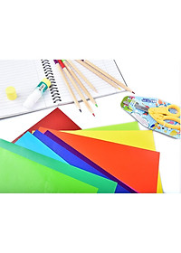 Combo 5 xấp giấy thủ công Thiên Long GTC-C002 12 màu khổ vừa