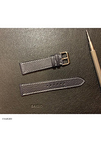 Dây Đồng Hồ Da Bò Cao Cấp, Kiểu Dáng Cổ Điển - Phẳng Mỏng - Chỉ Trắng, Mặt Lót Chống Thấm Mồ Hôi, Tích Hợp Lớp Gia Cố Chống Giãn Đặc Biệt, Phụ Kiện Khóa và Chốt Bằng Thép Không Gỉ 316L - Hàng Chính Hãng SAIGIO