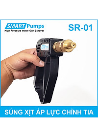 Súng xịt áp lực rửa xe vệ sinh máy lạnh tưới cây có chỉnh tia ren trong 13mm Smartpumps