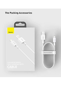 Cáp sạc Baseus Superior Series sạc nhanh dùng cho iPhone (2.4A, 480Mbps, Fast charge, ABS/ TPE Cable) - Hàng chính hãng