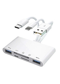 Đầu Đọc Thẻ Nhớ SD TF Micro SD Chân Type C Type A USB 3.0 Dùng Cho iPhone, iPad, Điện Thoại Android, Máy Tính, PC, Laptop, Máy Ảnh – Hàng Nhập Khẩu