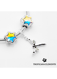 Vòng Tay Tropicana Phối Charm Swarovski Chuồn Chuồn