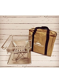 Đồ cắm trại bếp nướng campingmoon cắm trại du lịch dã ngoại bếp than xếp nướng thịt BBQ ngoài trời campout A017