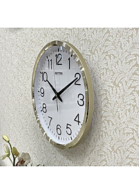 Đồng hồ treo tường Nhật Bản Rhythm CMG494BR18 ,Kích thước 36.0 x 4.4cm, 855g, Vỏ nhựa cao cấp, dùng PIN