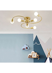 Đèn trần LERAT loại 6 bóng hiện đại trang trí nội thất sang trọng - kèm bóng LED chuyên dụng - (92).