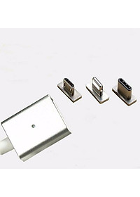 Cáp sạc điện thoại từ tính nam châm hít Type C, iphone, samsung 3 đầu