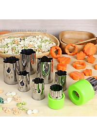 Bộ Dụng Cụ Cắt Tỉa Rau Củ Quả Inox 8 Món, Bộ Khuôn Cắt Tạo Hình Rau Củ Quả, Khuôn Làm Bánh - Hàng Loại 1 - Chính Hãng MINIIN