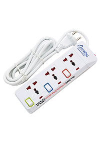 Ổ cắm điện Sunhouse SHE-OC2-5RD, Công suất 2500W, Dây dài 4,5m, Công tắc riêng biệt cho từng ổ, Bảo hành 12 tháng