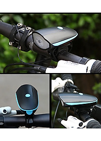 Đèn xe đạp thể thao miDoctor siêu sáng có còi pin sạc usb led T6 chống nước - Đèn còi xe đạp có 3 chế độ sáng còi to - Chính hãng miDoctor