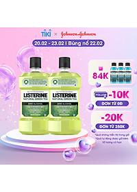 Bộ 2 Chai Nước Súc Miệng Listerine Trà Xanh 750mlx2
