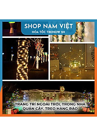 Dây Led Rèm Hạt Gạo Chống Nước, Hiệu Ứng Thác Nước, Trang Trí Ngoài Trời
