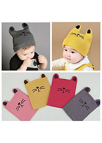 Nón len họa tiết hình mèo dễ thương