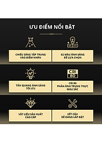 Đèn Rọi ray, Đèn chiếu điểm Spotlight Panasonic Công suất 7W Loại Gắn thanh ray và Loại Gắn trần