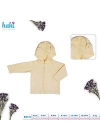 Áo khoác chần bông cho bé mũ tai gấu siêu dễ thương  (4-15kg) , hàng chính hãng HAKI BB014