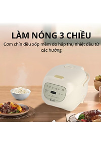 Nồi cơm điện lòng sứ dưỡng sinh 1.2L Mishio MK381 - Hàng chính hãng