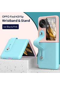 Ốp lưng đai đeo hand trap chống sốc cho Oppo Find N3 Flip hiệu HOTCASE Wristband Stand Phone Case - chất liệu cao cấp, thiết kế thời trang sang trọng có đai đeo tay an toàn - Hàng nhập khẩu