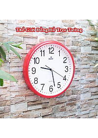 Đồng Hồ Treo Tường EASTAR Cao Cấp Tròn – Số Dập Nổi Máy KIM TRÔI – Bảo Hành 2 Năm – Tặng Pin Maxell